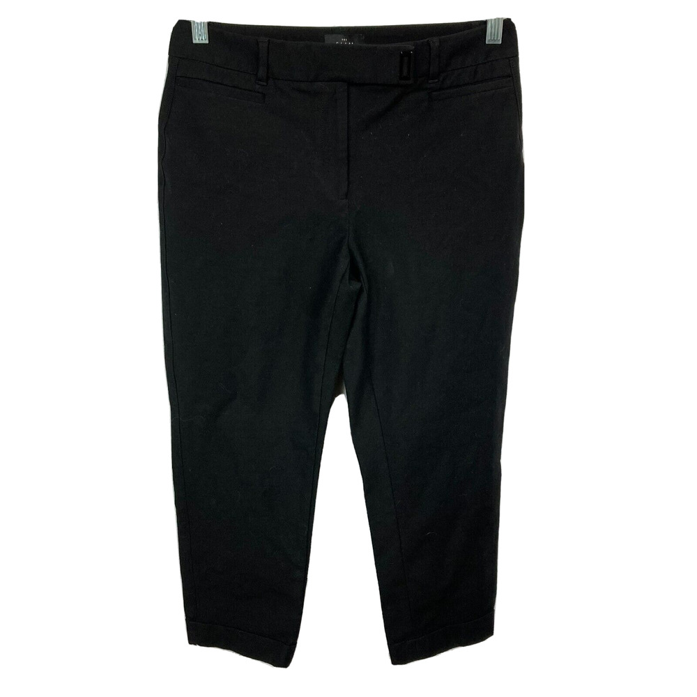 White House Black Market Pants Womens Sz 4 Cotton Stretch Slim Crop‎ Dress